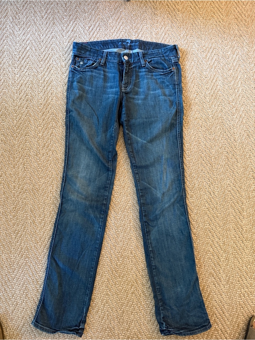 EUC 7 For All Mankind Women's Dark Blue Bootcut Jeans